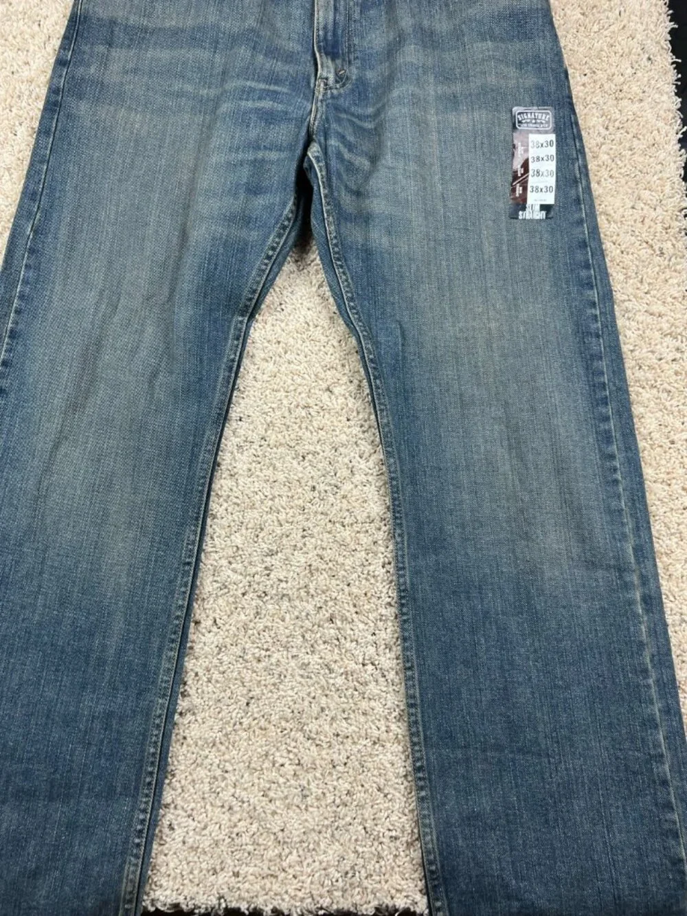 LEVIS Signature Men’s Blue Slim Straight Denim Jeans 38x30 NWT